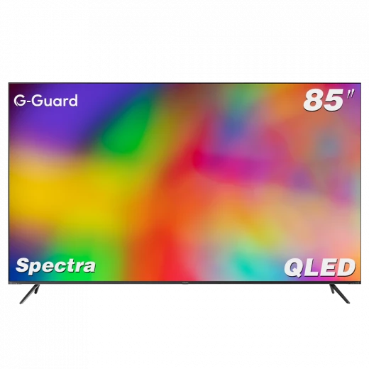 تلفزيون Spectra CQG 85 بوصة 4K QLED ذكي، تصميم معدني بدون إطار، دولبي فيجن، جوجل تي في من جي-جارد تلفزيون Spectra CQG 85 بوصة 4K QLED ذكي، تصميم معدني بدون إطار، دولبي فيجن، جوجل تي في من جي-جارد